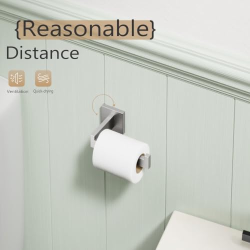 KOKOSIRI Toilet Paper Roll Holder Brushed Nickel Toilet Paper Holder Stainless Steel for Kitchen Bathroom Dispenser Wall Mounted, 2 Pack, B2003BR-P2 - color: Brushed Nickel, size: Without Shelf(2 Pack)