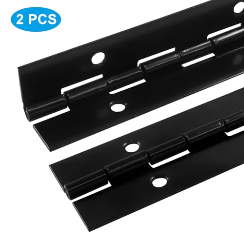 2Pcs 6 Inch Heavy Duty Piano Hinges, Black - size: 6 Inch