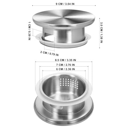 Hemobllo Water Pitcher Lid Replacement Stainless Steel Kitchen Jug Cover with Dual Water Outlets Silver Metal Pitcher Lid for Cold Jug Universal Fit for Home and Restaurant Use
