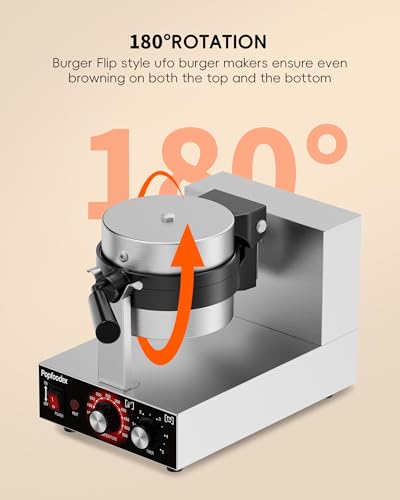 Ufo Burger Maker Machine, 110V Electric Ufo Sandwich Maker w/Adjustable Temperature and Timer, Stainless Steel Ice Cream Burger Maker for Dining Room, Kitchen, Restaurant, Burger Sealer - style: Classic