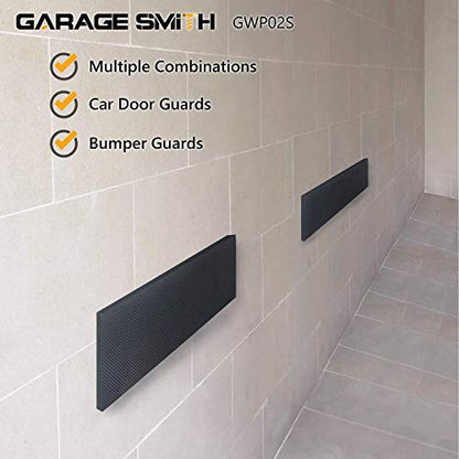 AMPULLA GWP02S Garage Wall Protector Car Door Protectors, Designed in Germany (2, Black) - color: Black