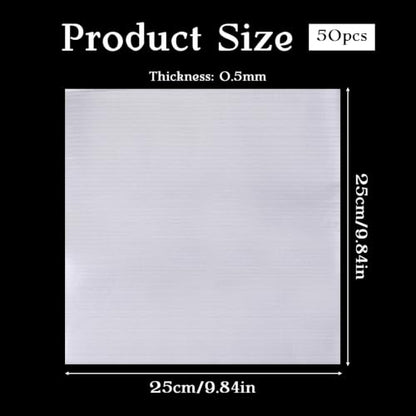50 Pack Foam Wrap Sheets for Packing Moving, 10” x 10” Reusable Moistureproof Cushioning Foam for Dish Plate, Fragile Packing Supplies