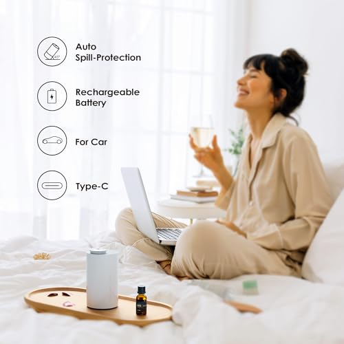 Airversa AN6 Waterless Essential Oil Diffuser Starter Kit, White - color: Classic White