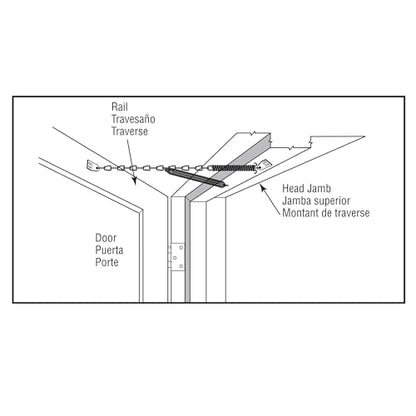 Prime-Line Storm Door Protector Chain & Spring, Aluminum (Single Pack) - color: Aluminum