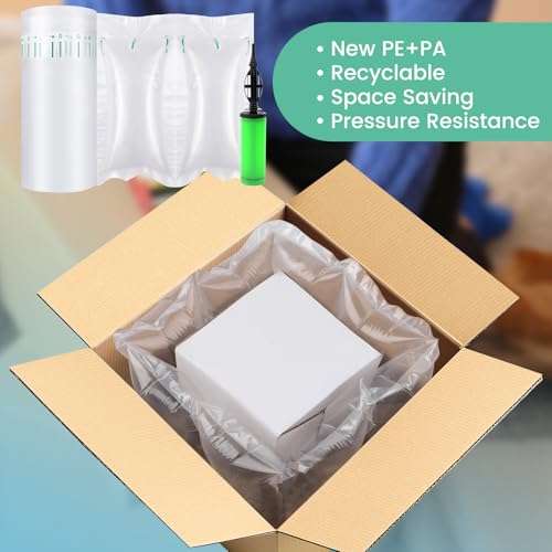 Air Pillows for Shipping Inflatable Air Bags for Packing with pump, 300 Count Packaging Filler Shipping Supplies Alternative to Packing Peanuts, Purse Stuffers for Shape 4.72" x 9.84"
