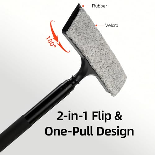 16-59" Telescopic 2-in-1 Window & Shower Squeegee for Glass Doors