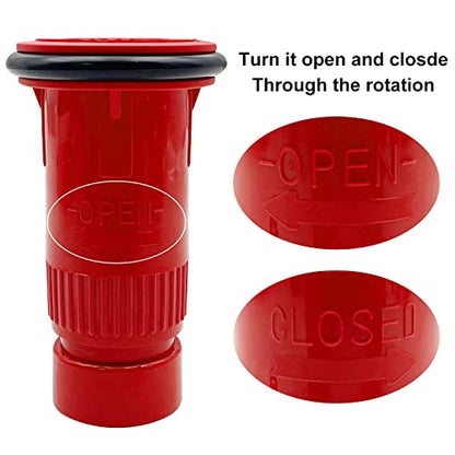 SAFBY Fire Hose Nozzle Thermoplastic Fire Equipment Spray Jet Fog (1" NPSH/NPT) - color: Red, size: 1 inch NPSH