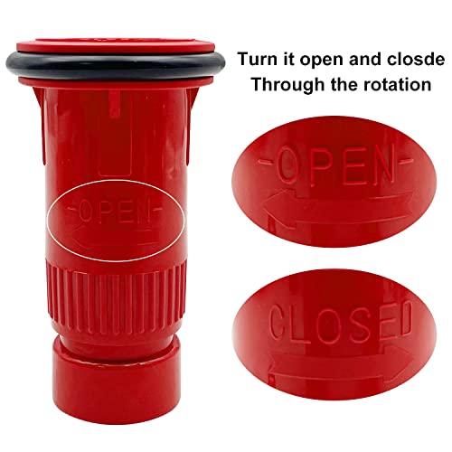 SAFBY Fire Hose Nozzle Thermoplastic Fire Equipment Spray Jet Fog (1" NST/NH) - color: Red, size: 1 inch NST