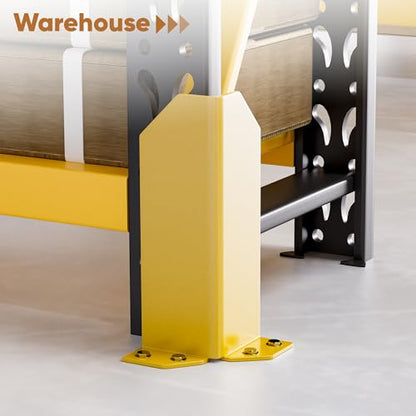 Nisorpa 12" Pallet Rack Post Protectors, 2 Pcs, with 10 Anchor Bolts