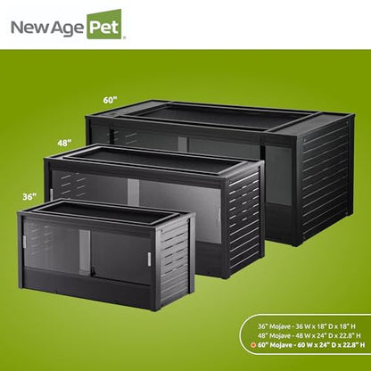 New Age Pet® ECOFLEX® 60" Mojave Reptile Enclosure, X-Large, Black - color: Black, size: Extra Large