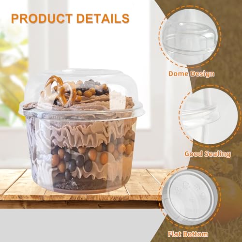 Disposable Food Containers With Lids And Spoons 50 Pack 16oz Parfait Dessert Fruit Salad Cups Take Out Meal Prep Salad Bowls For Lunch, To-Go Party Containers Food Storage Containers With Lids (16oz) - size: 16oz