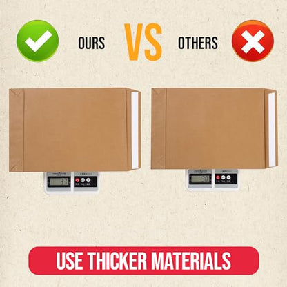 9.4" x 13.2" Expandable Envelopes Large Kraft Envelopes - color: Kraft, size: 10
