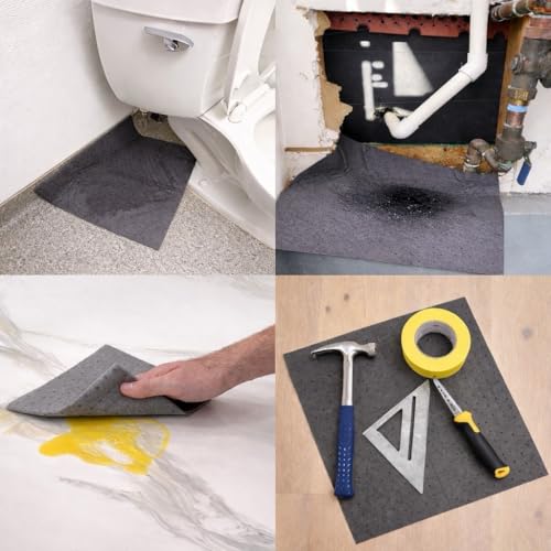 Basics Universal Absorbent Pads 16x18 in, Oil Water Coolant Spill, 200 Pack - size: 200-Pack