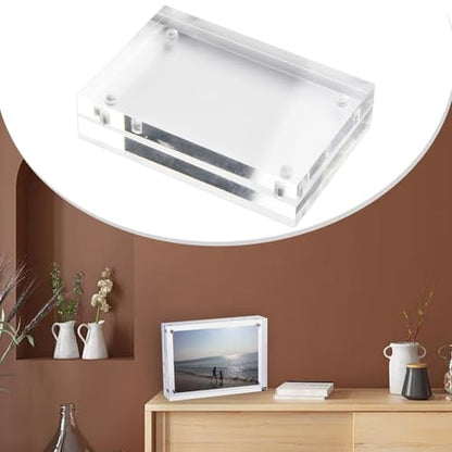 Acrylic Sign Holder, Poster Double-Sided Display Stand For Countertops, Acrylic Stands For Display In Offices, Restaurants, And Events(5.5 x 8.2cm) - size: 5.5 x 8.2cm
