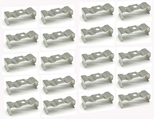 Traodin Big T5 LED Light Bulbs 20 Clips Holder Bracketr for Lamp Socket Shop Light Fixture, Led Ceiling Lamp(20pcs) (25mm/0.98inch) - size: 25mm