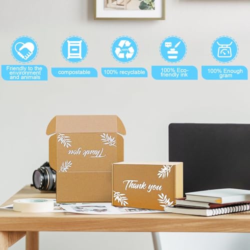 Shipping Boxes Inner Measurement 6x4x3 inches Brown Small Mailing Boxes 40 Pack Cardboard Corrugated Box Mailers (6X4X3) - size: 6X4X3