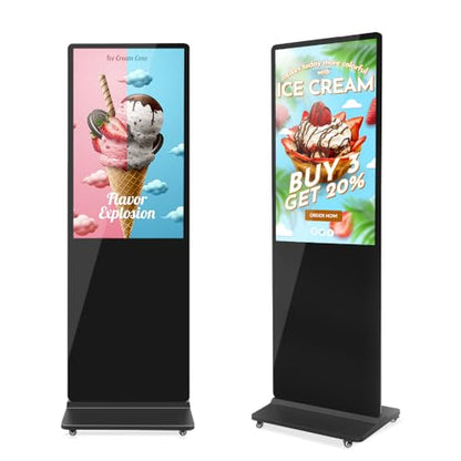 MWE 37 Inch Indoor Digital Signage Display Kiosk LCD Standing Commercial Poster Multimedia Advertising Display Totem with USB/HDMI/WiFi - color: Black, size: 37 inch, style: NonTouch-Screen