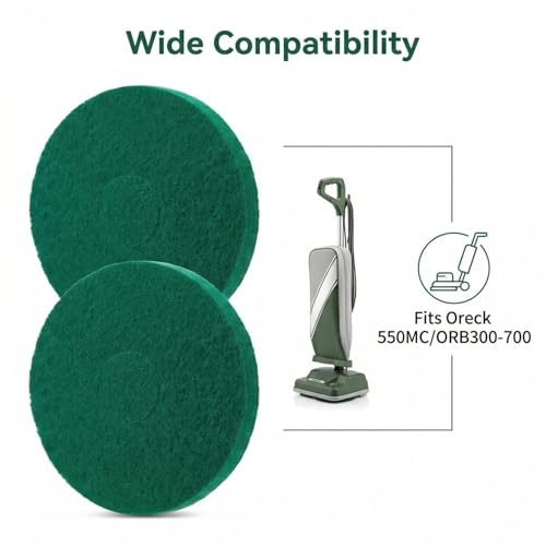 2 Pack 12" Green The Orbiter Scrub Pad,Commercial Cleaning Orbiter Pads