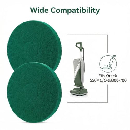 2 Pack 12" Green The Orbiter Scrub Pad,Commercial Cleaning Orbiter Pads