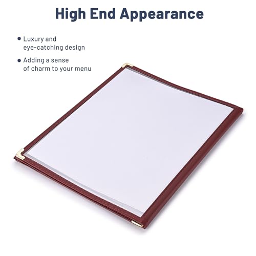 WeChef 30 Pack Restaurant Menu Covers 8.5" x 11" Triple Fold 3 Pages 6 - size: 8.5" x 11" - Trifold - 6 Views