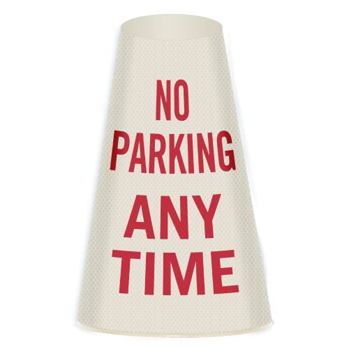 SmartSign “No Parking Any Time” Bright Reflective Cone Message Sleeve, [Cone Not Included] - color: No Parking Any Time, size: Pack of 1