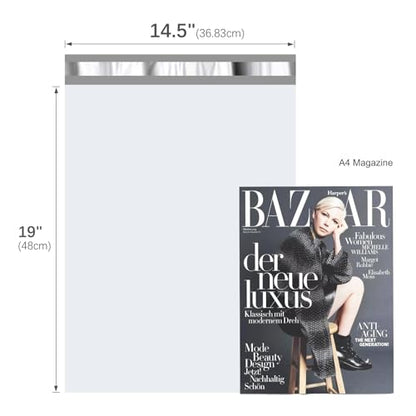 Fuxury 14.5x19" Poly Mailers 2000Pcs,Bulk Shipping Bags For Clothing,White - color: White, size: 14.5x19" 2000pcs