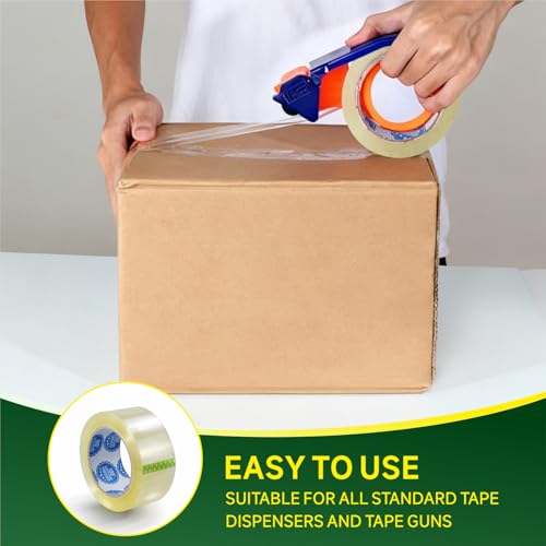 2.0 Mil Premium Packing Tape 3 inch x 110 Yards (24 Rolls) - Clear Shipping Packaging Tape, Strong Adhesive Box Tape for Moving, Sealing Packages & Shipping Boxes