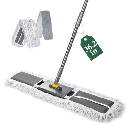 Masthome 36.2 in Large Dust Mop with Adjustable Long Handle 60 " - color: Grey Large