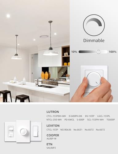 Lepro A19 E26 Dimmable LED Light Bulbs 14W 1500 Lumen Daylight White 6 Pack - color: Daylight White