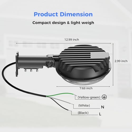 AIKVSXER 160W LED Barn Light Dusk to Dawn, 24000LM Outdoor Yard Light 6500K