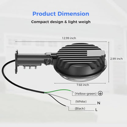 AIKVSXER 160W LED Barn Light Dusk to Dawn, 24000LM Outdoor Yard Light 6500K