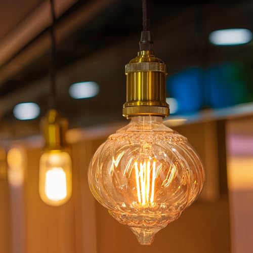 4W Filament 2700K Warm Lights,Non-Dimmable E26 Lamp Base,1-Pack - color: Golden Pumpkin Warm White(non-dimmable)