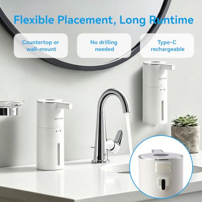 Touchless Automatic Electric Liquid Soap Dispenser 2 Pack - color: White 2pack, size: Liquid