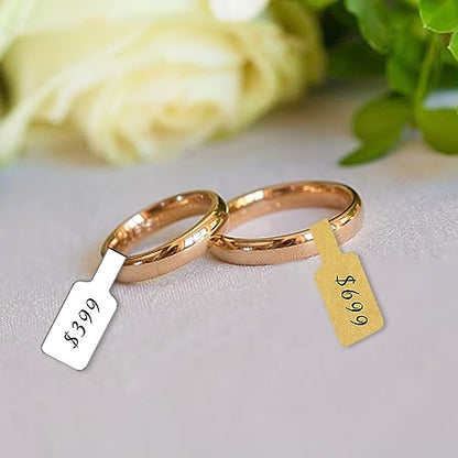 White Jewelry Price Labels,Any Pen Will not be Smeared,No Glue in the Middle Folding Part,Suitable for Jewelry handicrafts,etc. (600 PCS,1 Bag) - color: White, size: One bag
