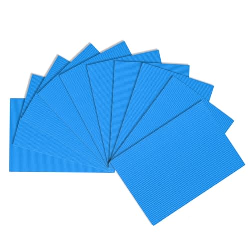 uxcell 10pcs Corrugated Cardboard Paper Sheets,Lake Blue,11.69-inch x 8.27-inch,for Craft and DIY Projects - color: Lake Blue, size: 11.69inch x 8.27inch