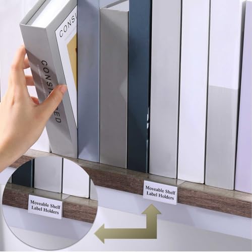 Containlol 30 Pcs PVC Shelf Label Holders with Insert Card, 6.5x2x1'' - size: 6.5x2x1''