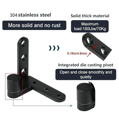 180°Rotating Pivot Hinges,Max Load 150lbs