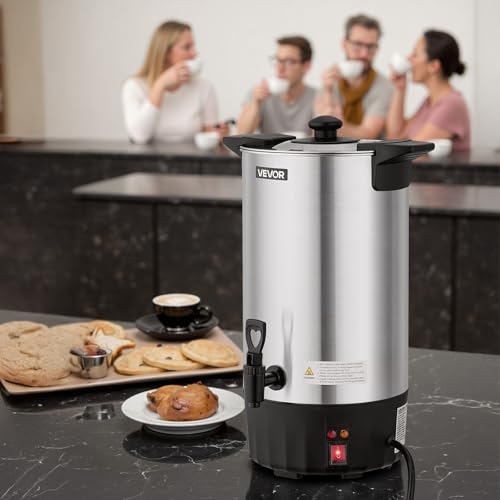 VEVOR Commercial Coffee Urn 60 Cups, 9.5 qt Hot Beverage Dispenser - size: 60Cups