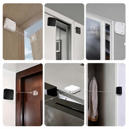 PATIKIL Automatic Sliding Screen Door Closer 3.9 Ft 1200g/12N Black 1 Set - color: Black, size: 3.9 Ft, 1200g/12N