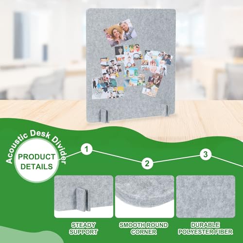 PATIKIL Desk Dividers 24" x 24",with 4Pcs Support Feet, Cement Gray Style B - color: Cement Gray Style B, size: 24" x 24"