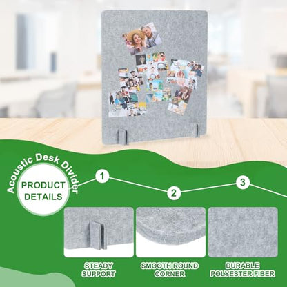 PATIKIL Desk Dividers 24" x 24",with 4Pcs Support Feet, Cement Gray Style B - color: Cement Gray Style B, size: 24" x 24"