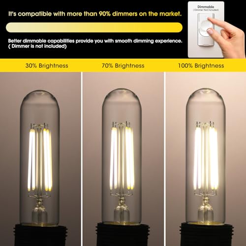 5" T10 Tubular LED Light Bulb, 60W Eq, Dimmable, Cool White 4000K, 4-Pack - color: Cool White, size: 5 Inch- 4 Count