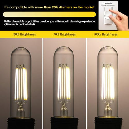 5" T10 Tubular LED Light Bulb, 60W Eq, Dimmable, Cool White 4000K, 4-Pack - color: Cool White, size: 5 Inch- 4 Count