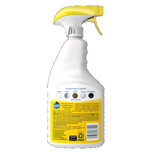 Pledge pH-Balanced Multisurface Cleaner Spray for Everyday Care, Fresh Citrus Scent, 25oz (Pack of 3) - size: 25 Ounce (Pack of 3)