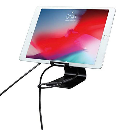 CTA Digital Tablet Security Kiosk Kit with Display Stand and Locking Cable - TAA Compliance - style: Rectangle base