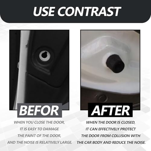 8219128010 Car Overslam Bumper Stopper, Rubber Auto Front Rear Door Shock Absorber Guard Cushion, Universal Vehicle Door Side Protection Accessories