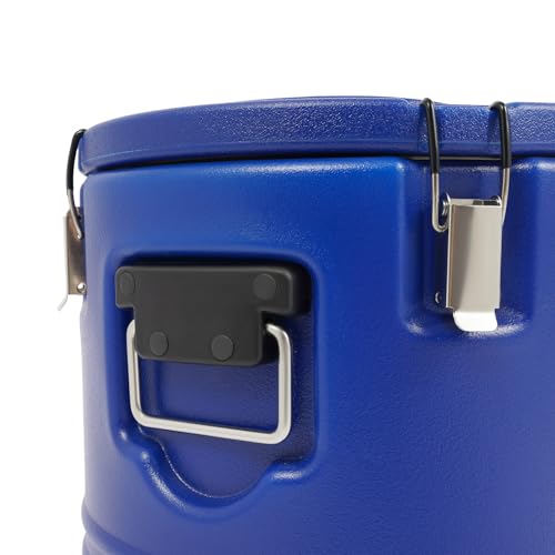 Insulated Food Carrier Insulated Soup Container 20L/5.3Gal Commercial Food Warmer Hot Box for Hot Cold Food Insulation Barrel Cooler Stainless Steel Lining w/Dust Cover for Restaurant Canteen - color: 20L-Blue