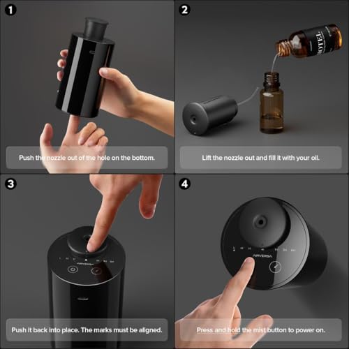 Airversa AN6 Waterless Diffuser for Essential Oil for Home, Room, Lavander - color: Lavender