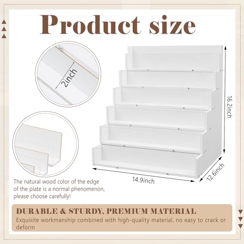 Yuntau 6 Tier Greeting Card Display Stand, White - color: White, size: 6 Tier
