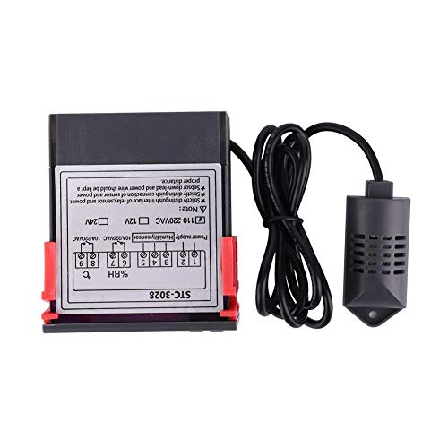 Digital Temperature Humidity Controller Meter with Integrated Sensor 12V 24V 110V 220V Voltage Display for Industrial Control Systems - size: 24V